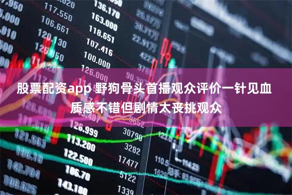股票配资app 野狗骨头首播观众评价一针见血 质感不错但剧情太丧挑观众